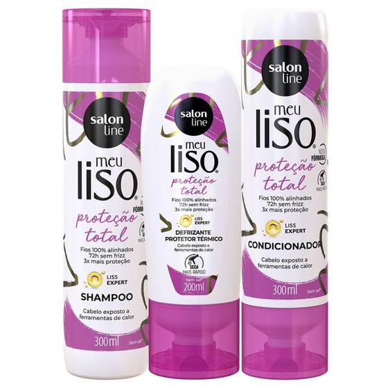 Imagem de Kit Meu Liso Proteção Total Salon Line Fios Alinhados Com 3-Produtos