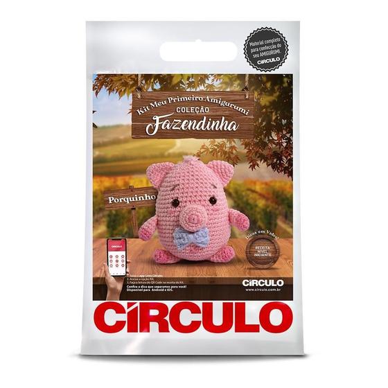 Imagem de Kit Meu Primeiro Amigurumi Fazendinha Círculo - Porquinho