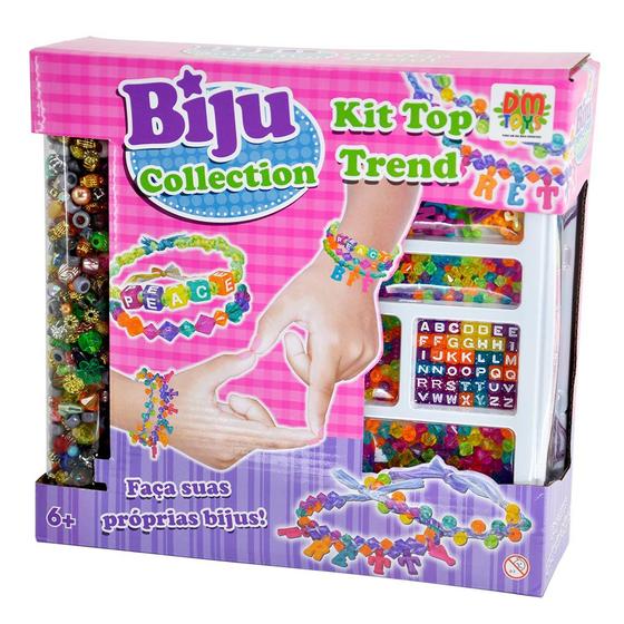 Imagem de Kit Miçanga Infantil Colorida Kit Top Trend Grande - Dm Toys