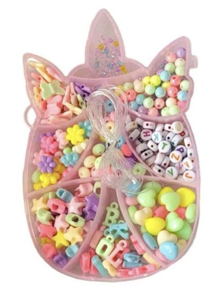 Imagem de Kit Miçangas Infantil Para Pulseira Mix + Silicone