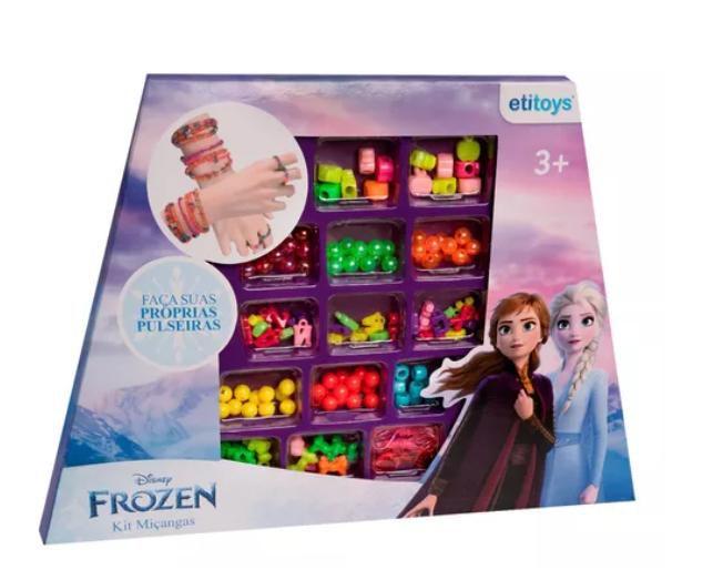 Imagem de Kit Miçangas Letras Coloridas Infantil Pulseiras Frozen