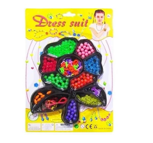 Imagem de Kit Miçangas  para montar bijuterias Infantil 119 Peças Pulseiras Colares