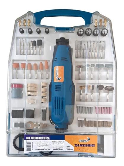 Imagem de Kit Micro Retífica Com 234 Acessórios 220v Importway