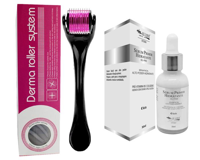 Kit Microagulhamento Dermaroller Profissional + Sérum Primer