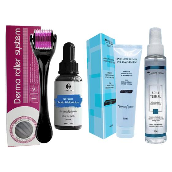 Kit Microagulhamento: Dermaroller + Sérum Hialurônico + Agua Termal + Sabonete Facial é boa?