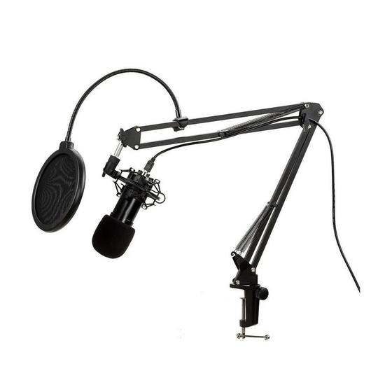 Imagem de Kit Microfone Condensador Alra Music Xlr Al-M800 Podcast