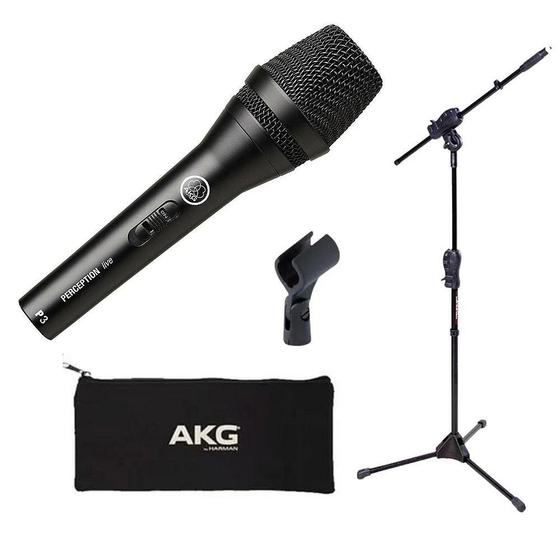 Imagem de Kit Microfone Dinâmico AKG P3S Perception + Pedestal