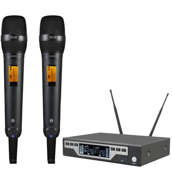 Imagem de Kit Microfone sem Fio UHF Dylan D-8000 S