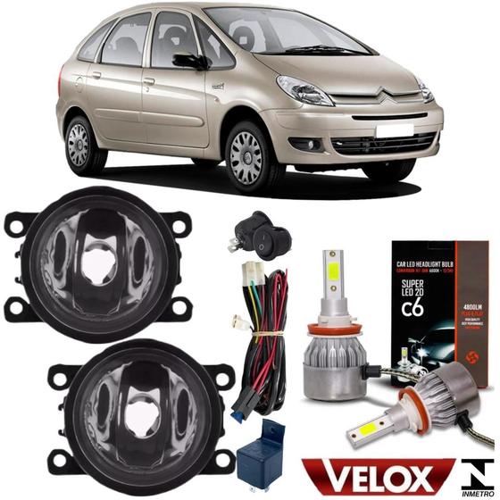 Imagem de KIT Milha CITROEN C4 PICASSO 2007 A 2013 E SUPER BRANCA LED