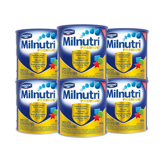 Kit Milnutri Premium Composto Lácteo 6 Unidades 800g Cada Menor preço em Kit Milnutri Premium Composto Lácteo 6 Unidades 800g Cada