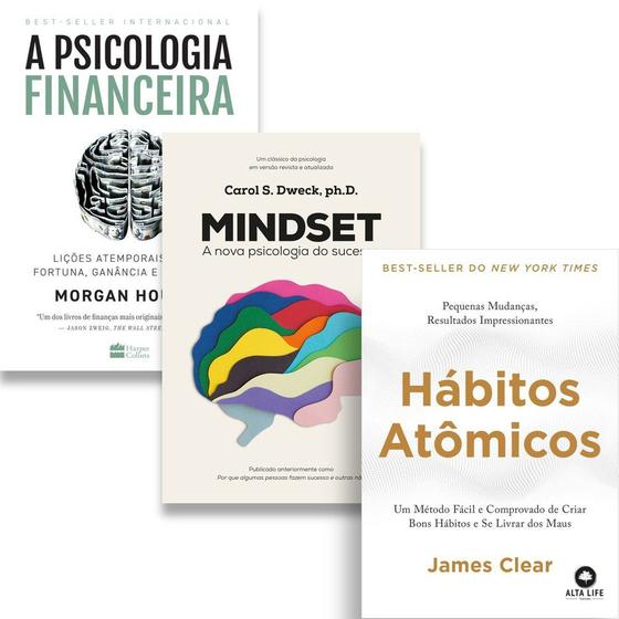 Imagem de Kit: Mindset +  A Psicologia Financeira + Hábitos Atômicos