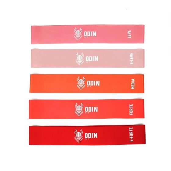 Imagem de Kit Mini Band com Elástico 5 Intensidades - Odin Fit
