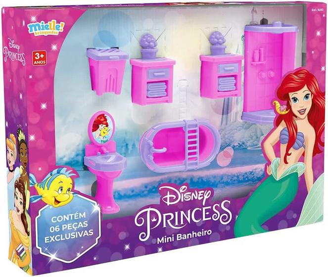 Kit Mini Banheiro Infantil Brinquedo Princesas Disney - MIELLE ...