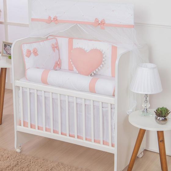 kit Mini Berço Moisés Rubi Rolinho Fofura Rose Menor preço em kit Mini Berço Moisés Rubi Rolinho Fofura Rose