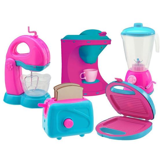 Kit Mini Brinquedo Infantil Menina Cozinha Eletrodomésticos Menor preço em Kit Mini Brinquedo Infantil Menina Cozinha Eletrodomésticos