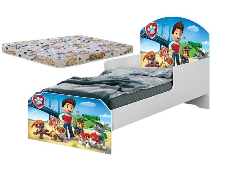 Kit Mini Cama Infantil Patrulha Canina C/ Colchao -LV MÓVEIS Menor preço em Kit Mini Cama Infantil Patrulha Canina C/ Colchao -LV MÓVEIS