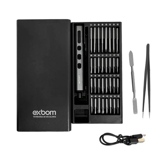 Imagem de Kit Mini Chave 32 Bits Sem Fio Recarregável USB - Exbom