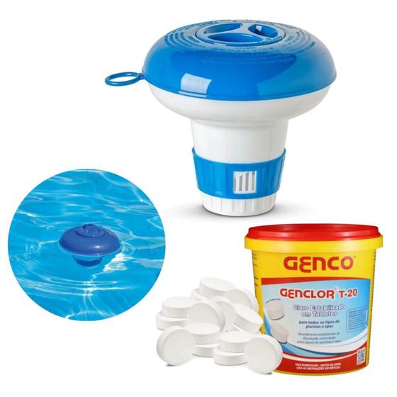 Kit Mini Clorador + 900gr Mini Pastilha de Cloro para Piscina Nautilus Menor preço em Kit Mini Clorador + 900gr Mini Pastilha de Cloro para Piscina Nautilus