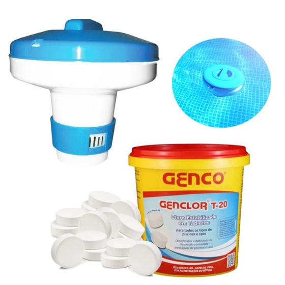 Kit Mini Clorador Flutuador + 900gr Tabletes de Cloro para Piscina Nautilus Menor preço em Kit Mini Clorador Flutuador + 900gr Tabletes de Cloro para Piscina Nautilus