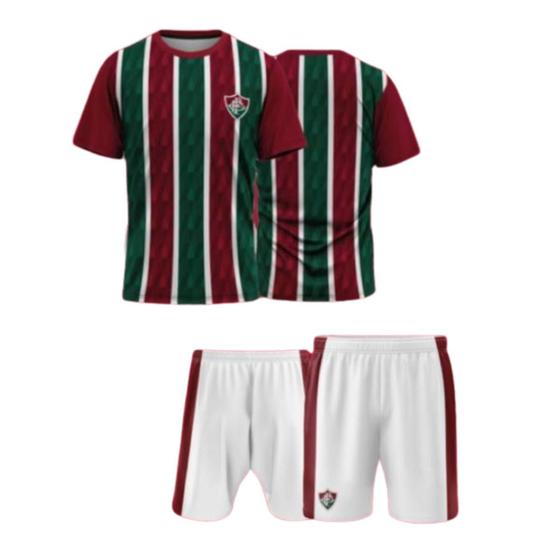 Imagem de Kit Mini Craque Infantil Oficial Fluminense Conjunto  Fluzão