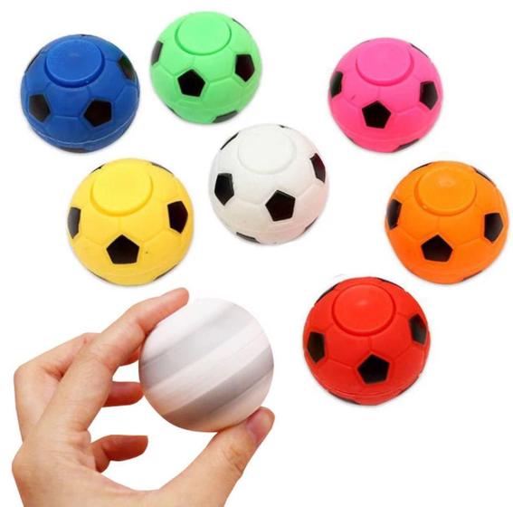 Imagem de Kit Mini Hand Spinner Rotatório Dedo Futebol Colors 3 Uni.