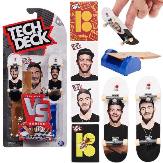 Imagem de Kit Mini Skate Dedo Tech Deck Vs Series C/ Obstáculo E Cards