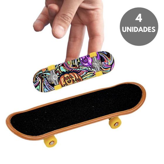 Imagem de Kit Mini Skates Dedo Profissional Rolamento E Lixa