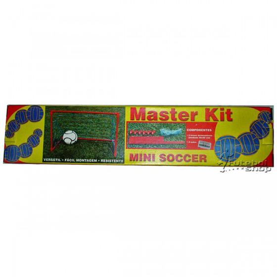 Imagem de Kit Mini Soccer Trave Gol Caixão Master Rede