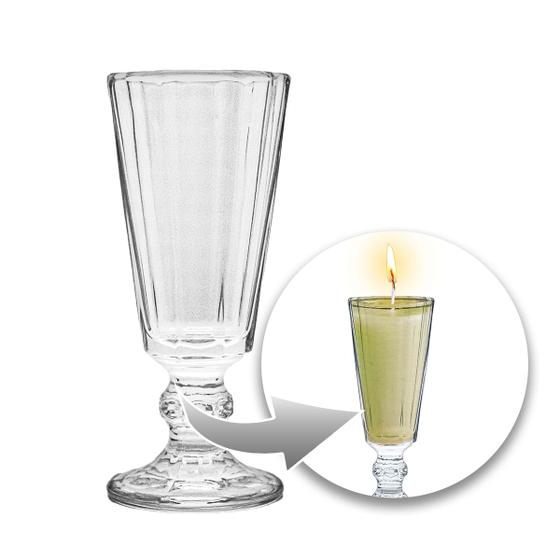 Imagem de Kit Mini Taça de Vidro 30ml Cristal para Decoração com Velas Artesanais