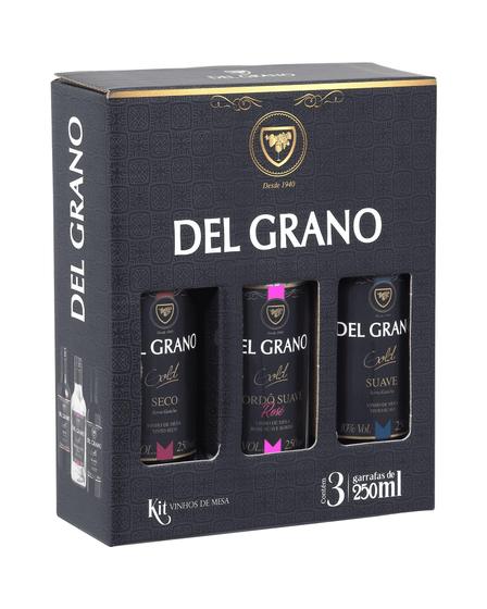 Imagem de Kit mini vinhos del grano gold 3x250ml
