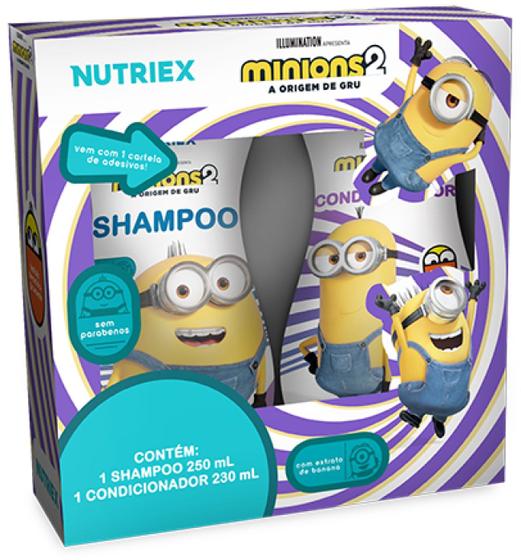 Imagem de Kit Minions Com Shampoo 250ml E Condicionador 230ml Nutriex
