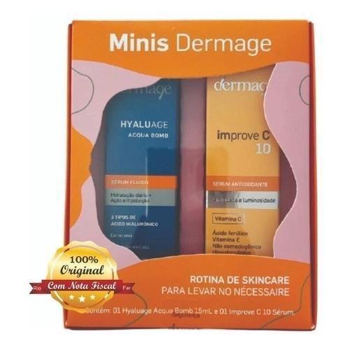 Imagem de Kit Minis Dermage Serum Improve C10 15G-Hyaluage Acqua 15Ml