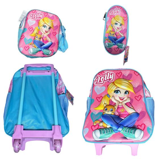 Imagem de Kit Mochila 3d E Lancheira + Estojo Lolly Love