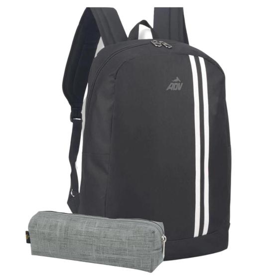 Imagem de Kit Mochila Adv Preto Com Estojo Tam. G - Luxcel