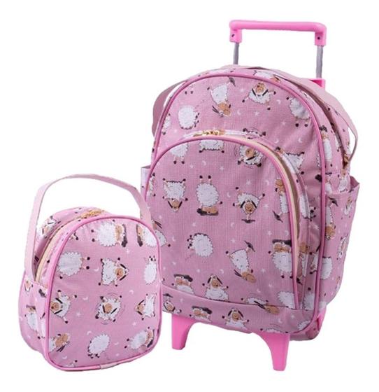 Imagem de Kit Mochila Bolsa De Carrinho Infantil Bichinho G + Lancheira de Bebê Escolar - Beca Baby