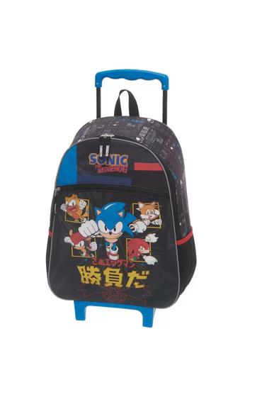 Imagem de Kit mochila carrinho com Lancheira Sonic Go Fast Pacific