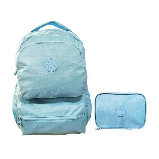 Imagem de Kit Mochila Casual e Estojo Crinkle 17,5" Yins YS41053