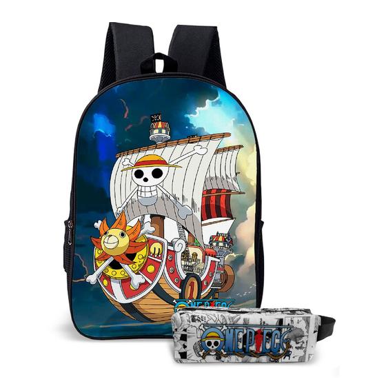 Imagem de Kit Mochila com Estojo Escolar Infantil Série One Peace