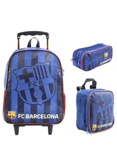 Imagem de Kit Mochila Com Rodinha G Lancheira + Estojo Barcelona