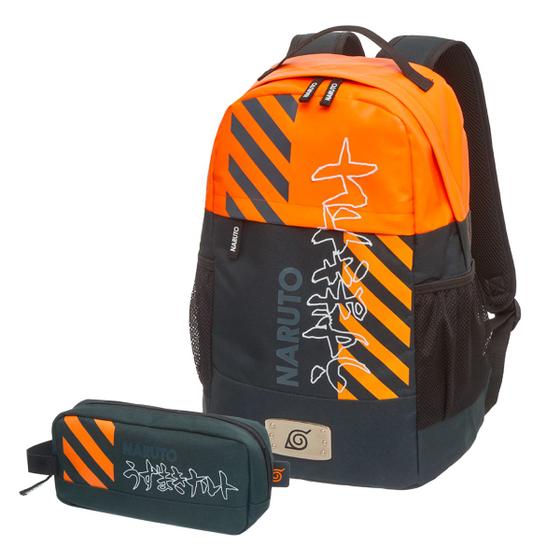 Imagem de Kit Mochila Costas + Estojo Naruto Shippuden Power