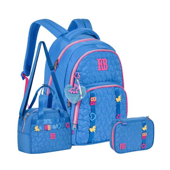 Imagem de Kit Mochila Costas Juvenil Lancheira E Estojo Rebecca Bonbon