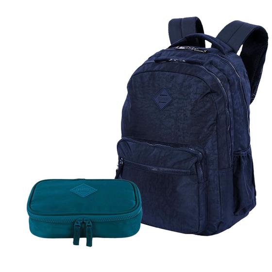 Imagem de Kit Mochila Crinkle 3 College Faculdade e Estojo Sestini