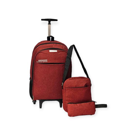Kit Mochila De Carrinho Escolar Masculina Feminina 3 Peças Menor preço em Kit Mochila De Carrinho Escolar Masculina Feminina 3 Peças