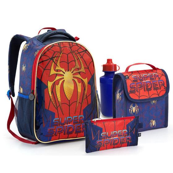 Kit Mochila de Costa, Lancheira, Estojo e Garrafinha - Seanite Menor preço em Kit Mochila de Costa, Lancheira, Estojo e Garrafinha - Seanite