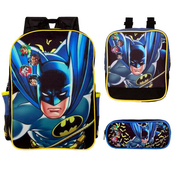 Imagem de Kit Mochila de Costas Batman Menino Grande Passeio Toys 2U