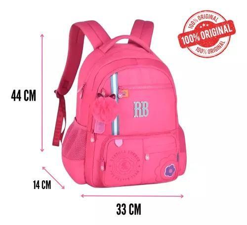 Imagem de Kit Mochila De Costas + Estojo + Lancheira 17,5 Rosa