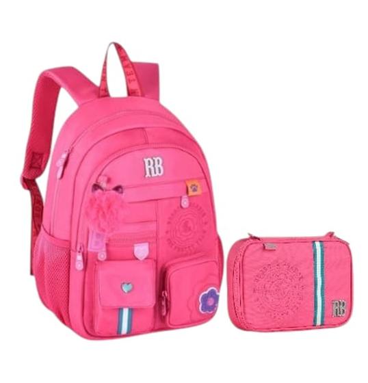 Imagem de Kit Mochila De Costas Nylon Soft RB24545 17,5 + Estojo Rebecca Bonbon - Clio Style