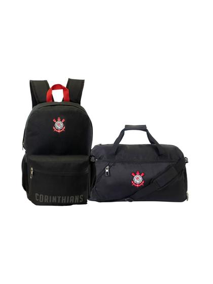 Imagem de Kit Mochila De Costas + Sacola De Viagem Corinthians Oficial