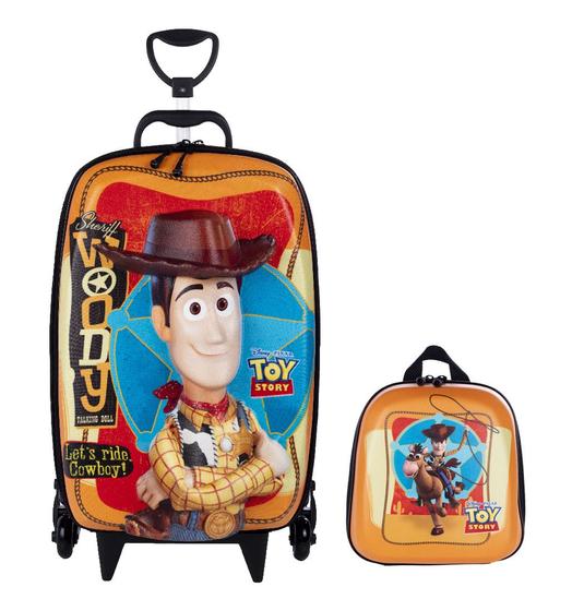 Imagem de Kit Mochila de Rodas e Lancheira Toy Story Woody em 3D