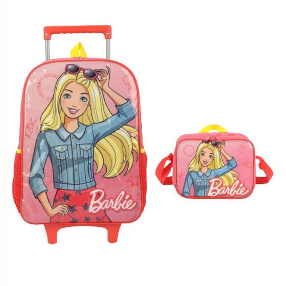 Imagem de Kit Mochila de Rodinha e Lancheira Luxcel Barbie 38182